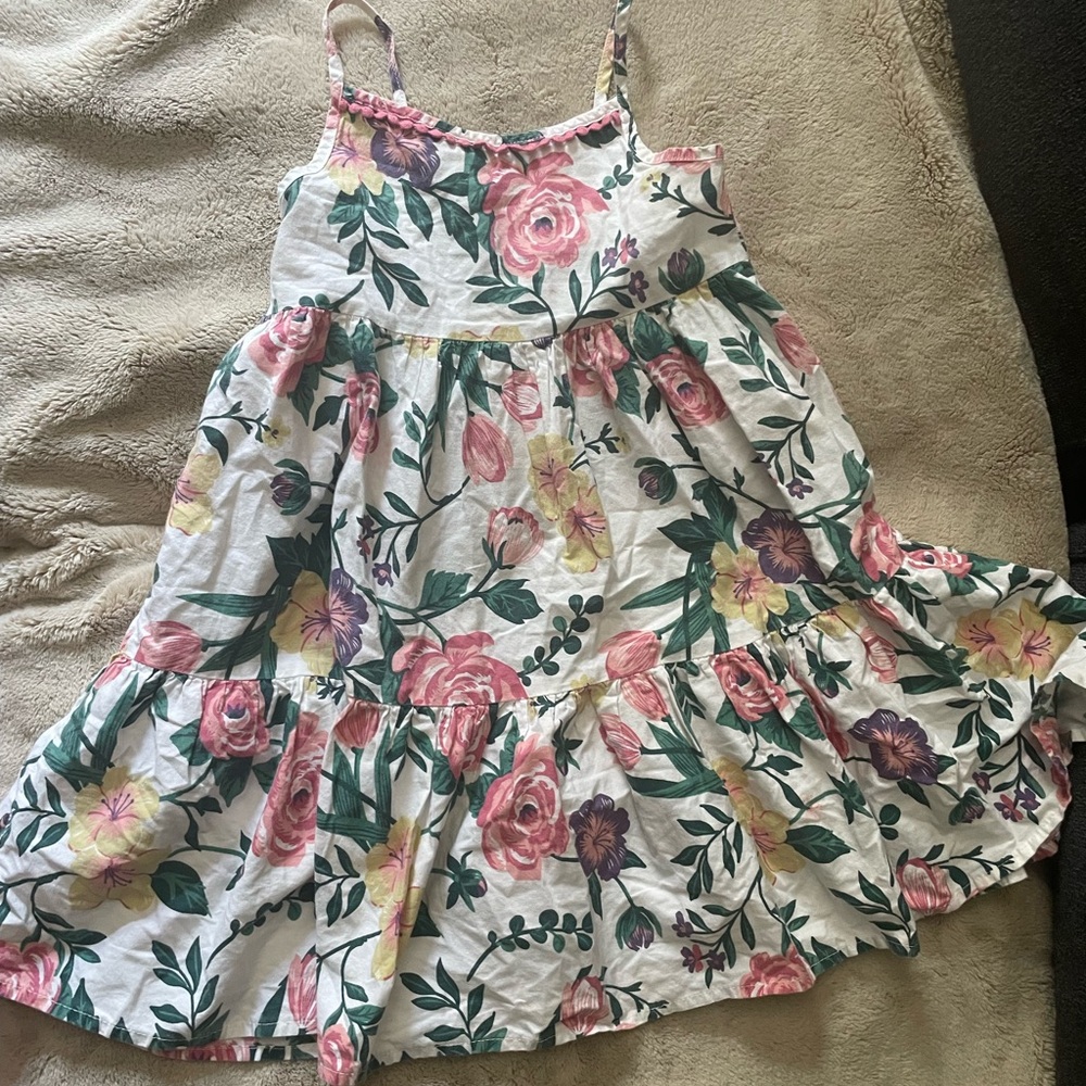 Cynthia Rowley Pink and Green Ruffled Tiered Sundress